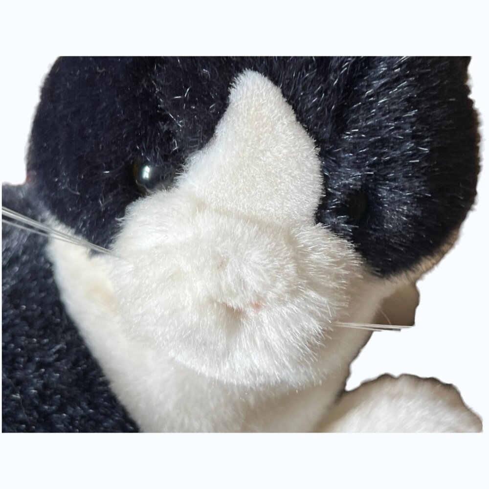 HTF! Vtg 1989 Dakin Tuxedo Cat Plush Black & White Stuffed Animal Collectible - Picture 9 of 11